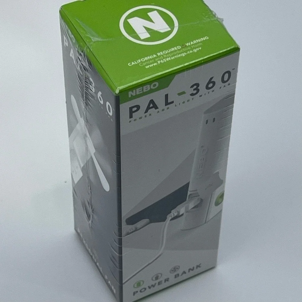 NEBO PAL-360 Power Bank Light Fan USB-C Rechargeable New